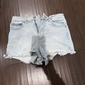 Jean shirts with daisies